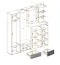 Moderne Garderobe Sviland 07, Farbe: Eiche Wellington / Weiß - Abmessungen: 200 x 210 x 35 cm (H x B x T), mit genügend Stauraum