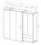 Drehtürenschrank / Kleiderschrank Gremda 05, Farbe: Eiche / Weiß - 202 x 230 x 52 cm (H x B x T)