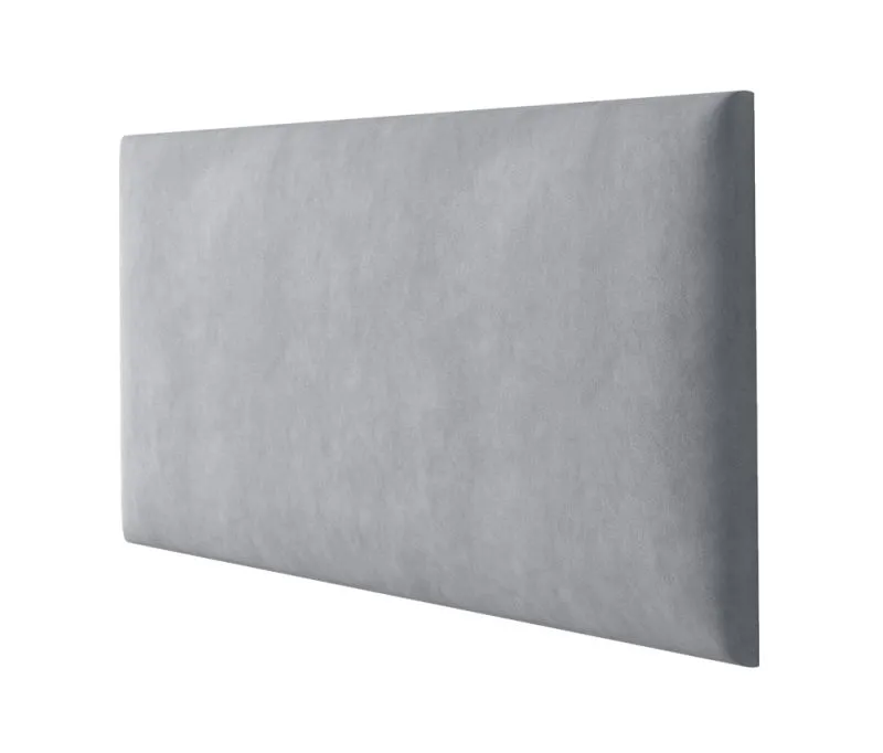 Polsterpaneele, 10er Set, Farbe: Grau, Bezug: Velour, Maße: 60 x 30 cm