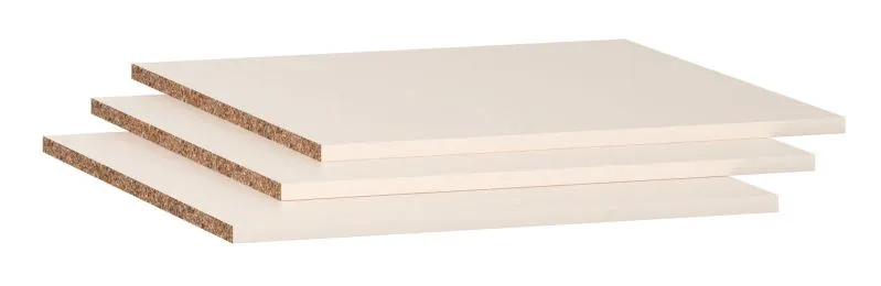 Holzeinlegeboden für eintürigen Kleiderschrank | 3er Set | Farbe: Beige | Maße: 54 x 54 cm