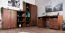 Regal Mojokerto 13, Farbe: Walnuss / Schwarz - Abmessungen: 194 x 60 x 39 cm (H x B x T)