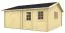 Holzgarage Sonnjoch - 70 mm Blockbohlenhaus, Grundfläche: 33,1 m², Satteldach