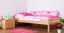 Kinderbett 90 x 200 cm | Massivholz: Buche | Natur Lackiert Abbildung