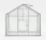 Gewächshaus - Glashaus Radicchio L10, Wände: 4 mm gehärtetes Glas, Dach: 6 mm HKP mehrwandig, Grundfläche: 9,50 m² - Abmessungen: 430 x 220 cm (L x B)