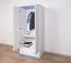 Kleiderschrank Kiefer Vollholz massiv blau 003 - Abmessung 160 x 80 x 60 cm (H x B x T)