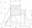 Spielturm S20D1, Dach: Grün, inkl. Wellenrutsche, Doppelschaukel-Anbau, Balkon, Sandkasten, Kletterwand und Holzleiter - Abmessungen: 522 x 363 cm (B x T)