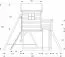 Spielturm S20D1, Dach: Grau, inkl. Wellenrutsche, Doppelschaukel-Anbau, Balkon, Sandkasten, Kletterwand und Holzleiter - Abmessungen: 522 x 363 cm (B x T)