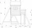 Spielturm S20D, Dach: Grau, inkl. Wellenrutsche, Doppelschaukel-Anbau, Balkon, Sandkasten und Holzleiter - Abmessungen: 522 x 363 cm (B x T)