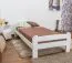 Bettrahmen für Kinder / Kinderbett 90 x 200 cm | Massivholz: Kiefer | Weiß Lackiert | inkl. Rollrost Abbildung