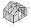 Gewächshaus - Glashaus Radicchio XL7, Wände: 4 mm gehärtetes Glas, Dach: 6 mm HKP mehrwandig, Grundfläche: 6,40 m² - Abmessungen: 220 x 290 cm (L x B)