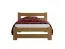 Einzelbett mit schlichten Design Nagol 08, Kiefer Vollholz massiv, Farbe: Eiche - Liegefläche: 90 x 200 cm (B x L)