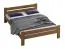 Schlichtes Jugendbett Aixovall 17, Kiefer Vollholz massiv, Farbe: Eiche - Liegefläche: 140 x 200 cm (B x L)