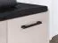 Sitzbank mit Stauraum / Schuhschrank Creola 03 | Farbe: Kaschmir | Maße: 70 x 34 x 54 cm | Griffe: Kunststoff | 2 Türen | Sitzfläche aus schwarzen Samt