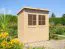 Steiner Gerätehaus Glücksburg 01 | Elementgartenhaus | inkl. Fußboden | Naturbelassen | Nutzfläche: 2,15 m² | Pultdach | Doppelflügeltür inkl. Fenster