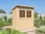 Steiner Gerätehaus Glücksburg 01 | Elementgartenhaus | inkl. Fußboden | Naturbelassen | Nutzfläche: 2,15 m² | Pultdach | Doppelflügeltür inkl. Fenster