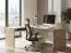 Schreibtisch / Eckschreibtisch Cianjur 03, Tastaturfach links, Farbe: Eiche / Weiß - Abmessungen: 77 x 160 x 180 cm (H x B x T)