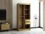 Schiebetürenschrank / Kleiderschrank Borgis 01A, Farbe: Eiche Artisan / Schwarz matt - Abmessungen: 200 x 100 x 62 cm (H x B x T)