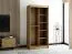 Schiebetürenschrank / Kleiderschrank Borgis 01B, Farbe: Eiche Artisan / Schwarz matt - Abmessungen: 200 x 100 x 62 cm (H x B x T)