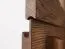 Vitrine Fazenda 18, Farbe: Dunkelbraun, Eiche teilmassiv – 135 x 157 x 41 cm (H x B x T)