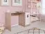 Kinderzimmer - Schreibtisch Fabian 10, Farbe: Eiche Hellbraun / Weiß / Rosa - 78 x 120 x 50 cm (H x B x T)