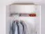 Drehtürenschrank / Kleiderschrank Panduros 01, Farbe: Kiefer Weiß / Eiche Braun - Abmessungen: 185 x 85 x 52 cm (H x B x T)