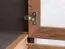Vitrine Selun 09, Farbe: Eiche Dunkelbraun / Grau - 197 x 90 x 43 cm (H x B x T)