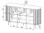 Modernes Esszimmer Komplett - Set A Annelin, 6-teilig, in Kaschmir, 1 Esstisch, 2 Kommoden, 1 TV-Unterschrank, 1 Vitrine, 1 Beistelltisch, Soft-Close