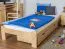 Kinderbett 90 x 200 cm | Massivholz: Kiefer | Nuss Lackiert | inkl. Rollrost Abbildung