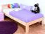 Bettrahmen für Kinder / Kinderbett 100 x 200 cm | Massivholz: Kiefer | Natur Lackiert Abbildung
