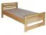 Bettrahmen für Kinder / Kinderbett 100 x 200 cm | Massivholz: Kiefer | Natur Lackiert Abbildung