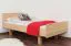 Einzelbett / Gästebett Buche massiv Vollholz natur 116, inkl. Lattenrost - Abmessung 90 x 200 cm (B x L)