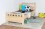 Kinderbett / Jugendbett Buche massiv Vollholz natur 109, inkl. Lattenrost - 80 x 200 cm (B x L)