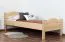Einzelbett / Gästebett Buche massiv Vollholz natur 113, inkl. Lattenrost - 80 x 200 cm (B x L)