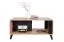 Couchtisch Lassila 07, Farbe: Eiche Artisan / Schwarz - Abmessungen: 47 x 100 x 60 cm (H x B x T)