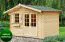 Holz-Gartenhaus 2,48 x 3,48 Meter (inkl. Dach) | Naturbelassen | Satteldach | 34 mm Blockbohlen-Haus Abbildung