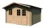 Holz-Gartenhaus 3,98 x 3,74 Meter (inkl. Dach) | Natur | Satteldach | 28 mm Blockbohlen-Haus Abbildung