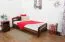 Bettrahmen für Kinder / Kinderbett 90 x 200 cm | Massivholz: Kiefer | Nuss Lackiert | inkl. Rollrost Abbildung