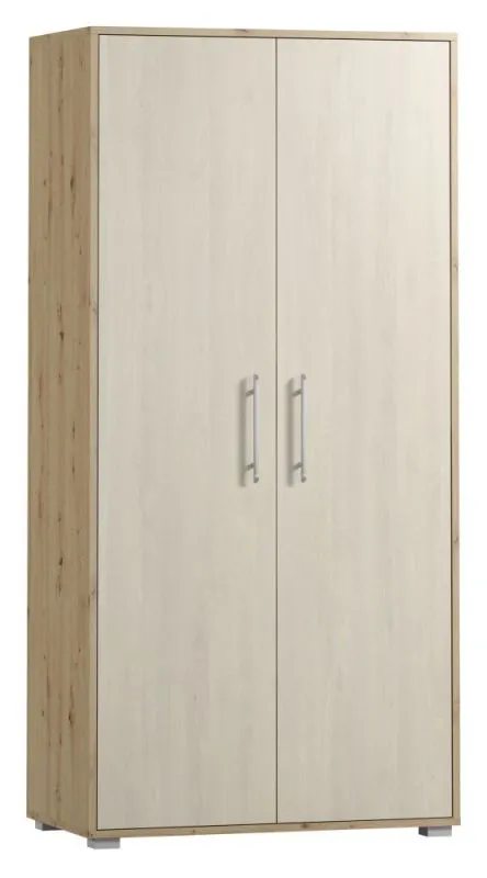90 cm breiter Kleiderschrank mit 2 Türen | Farbe: Eiche Abbildung