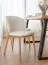 Polsterstuhl Doustre 05, aus massiven Buchenholz, Farbe: Weiß, Maße: 79 x 51 x 46 cm, Polsterung: Chenille, langlebig und ästhetisch