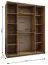 Kleiderschrank / Schiebetürenschrank | 245,5 x 190 x 64 cm | 2 Schiebetüren | 2 Kleiderstangen | 11 Fächer | 10 Einlegeböden | Farbe: Weiß | Soft-Close