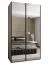 Kleiderschrank / Schiebetürenschrank | 245,5 x 130 x 64 cm | 2 Kleiderstangen | Soft-Close | 2 Schiebetüren | Farbe: Kaschmir | 6 Fächer | 6 Fächer