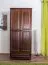 Kleiderschrank Kiefer Vollholz massiv Nussfarben 006 - Abmessung 190 x 80 x 60 cm (H x B x T)