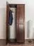 Kleiderschrank Kiefer Vollholz massiv Nussfarben 008 - Abmessung 190 x 80 x 60 cm (H x B x T)