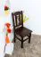 Stuhl Kiefer massiv Vollholz Walnussfarben Rustikal Junco 248 - Abmessungen: 91 x 35 x 44 cm (H x B x T)
