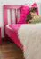 Einzelbett "Easy Premium Line" K8, Buche Vollholz massiv rosa lackiert - Liegefläche: 90 x 190 cm