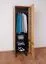 Schrank Slatina 47, Farbe: Eiche / Schwarz, teilmassiv - Abmessungen: 203 x 56 x 63 cm (H x B x T)