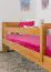 Bettrahmen für Kinder / Kinderbett 90 x 200 cm | Massivholz: Kiefer | Erle Lackiert Abbildung