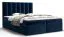 Schlichtes Boxspringbett mit zwei Stauräume Pirin 10, Farbe: Blau - Liegefläche: 160 x 200 cm (B x L)