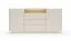 Kommode | Farbe: Beige / Eiche Cremona | 2 Drehtüren | inkl. LED-Beleuchtung | 5 Fächer | 176 x 40 x 83 cm | Push-to-open Funktion | Sideboard | 3 Schubladen