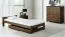 Schlichtes Einzelbett Sispony 07, Kiefer Vollholz massiv, Farbe: Walnuss - Liegefläche: 90 x 200 cm (B x L)